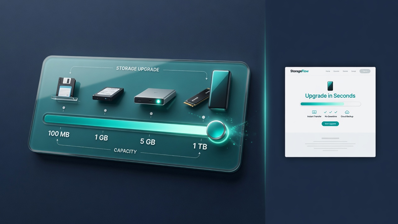 Website storage add-ons from 5 GB to 1 TB