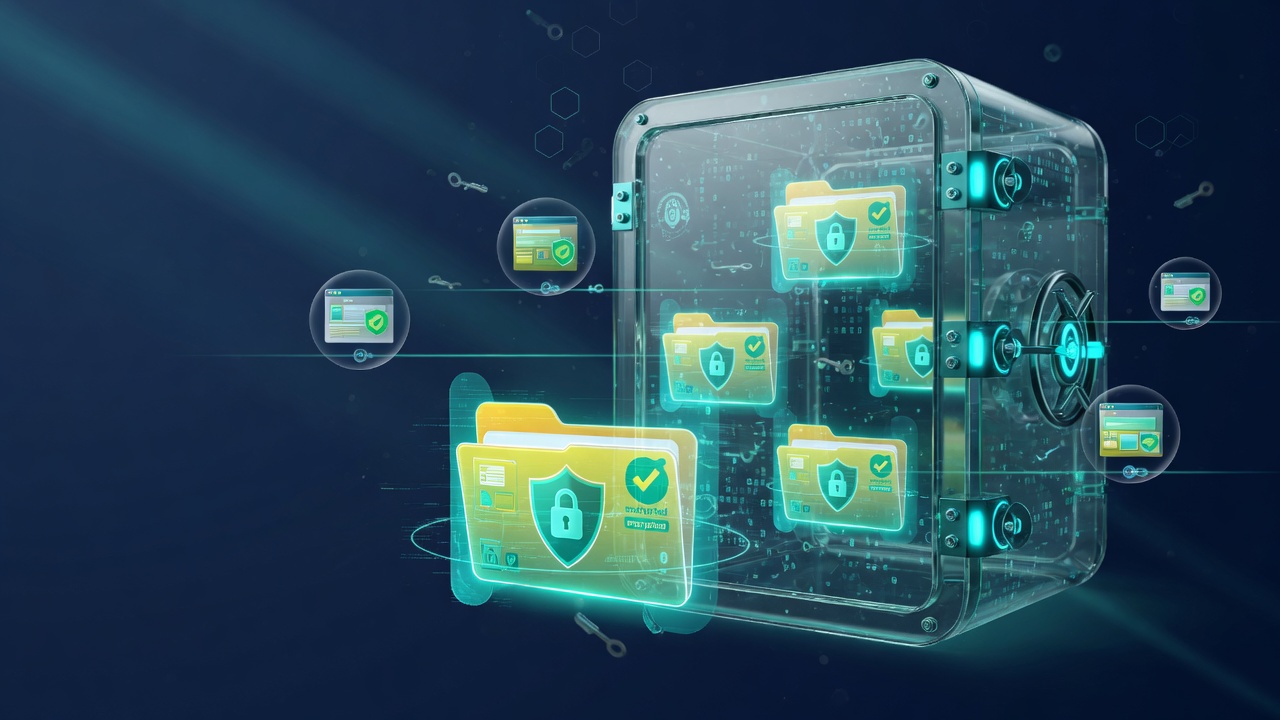 Website files isolated and protected inside XCSM vault