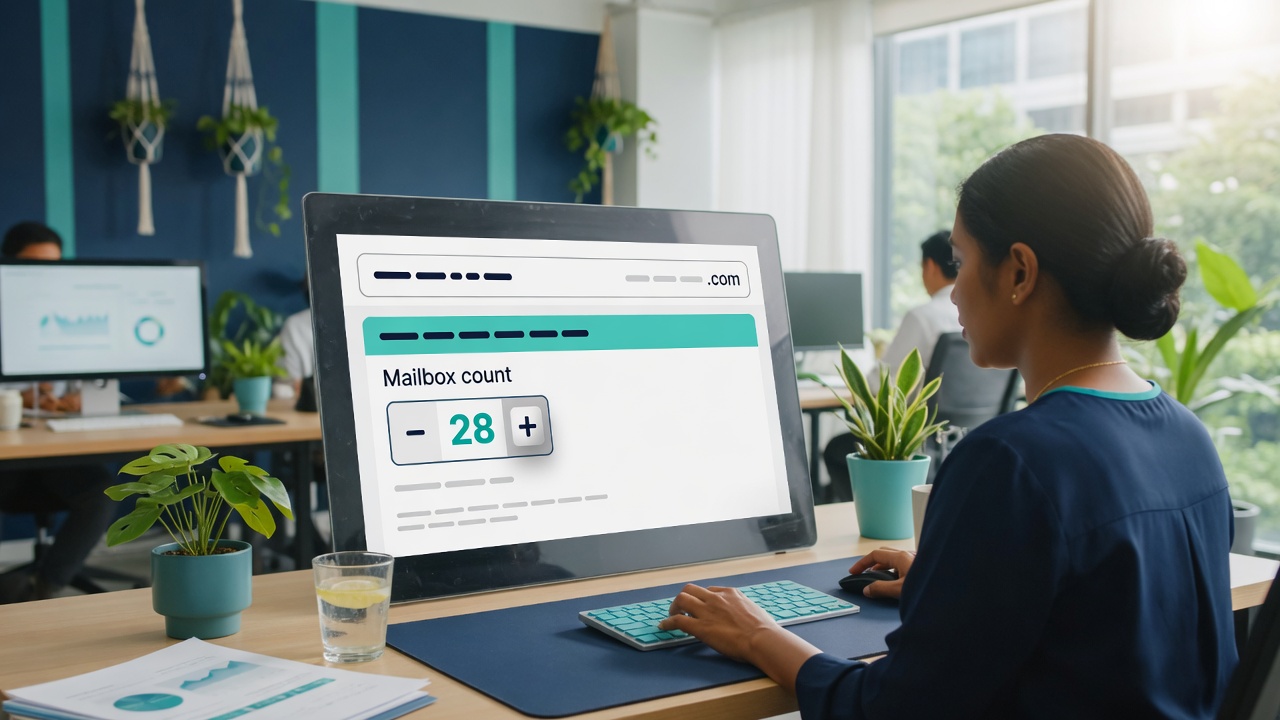 Fill domain name and mailbox count